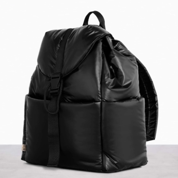 BEIS Black Puffer Backpack - BEIS Cargo Backpack BNWT - Picture 2 of 6